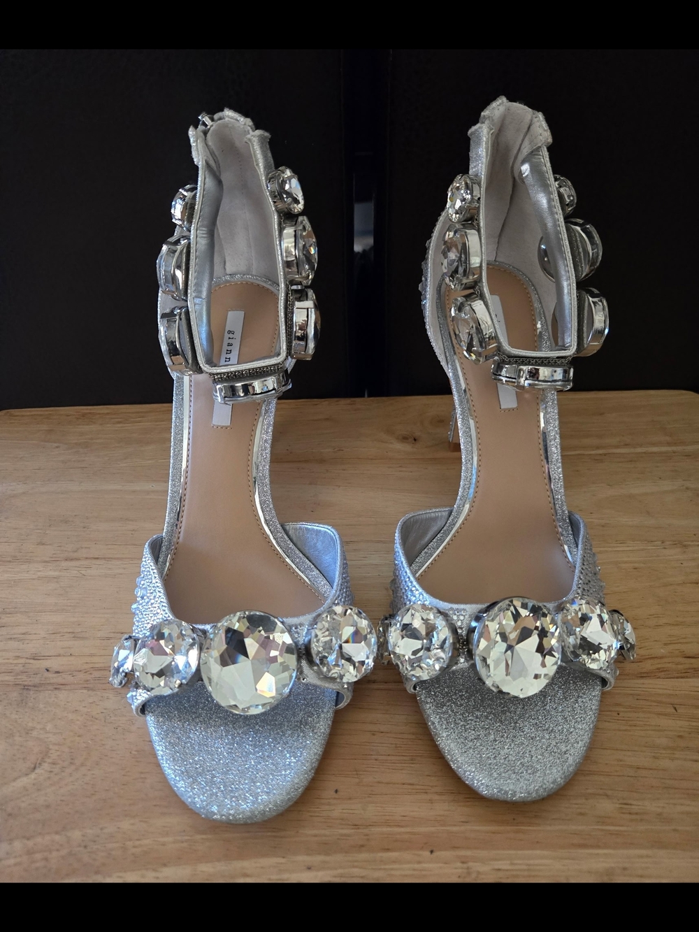 Gianni Bini Oaklynn Rhinestone Jeweled Ankle Cuff Dress Sandals  Size  9.5 - Picture 9 of 10